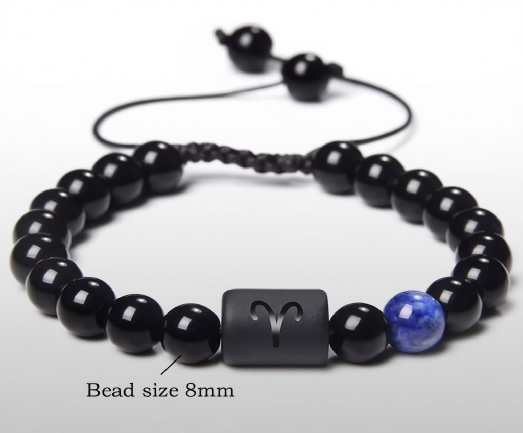 Zodiac Guardian Collection - Rare Vietnamese Black Onyx Bracelets ZG2025-301-01